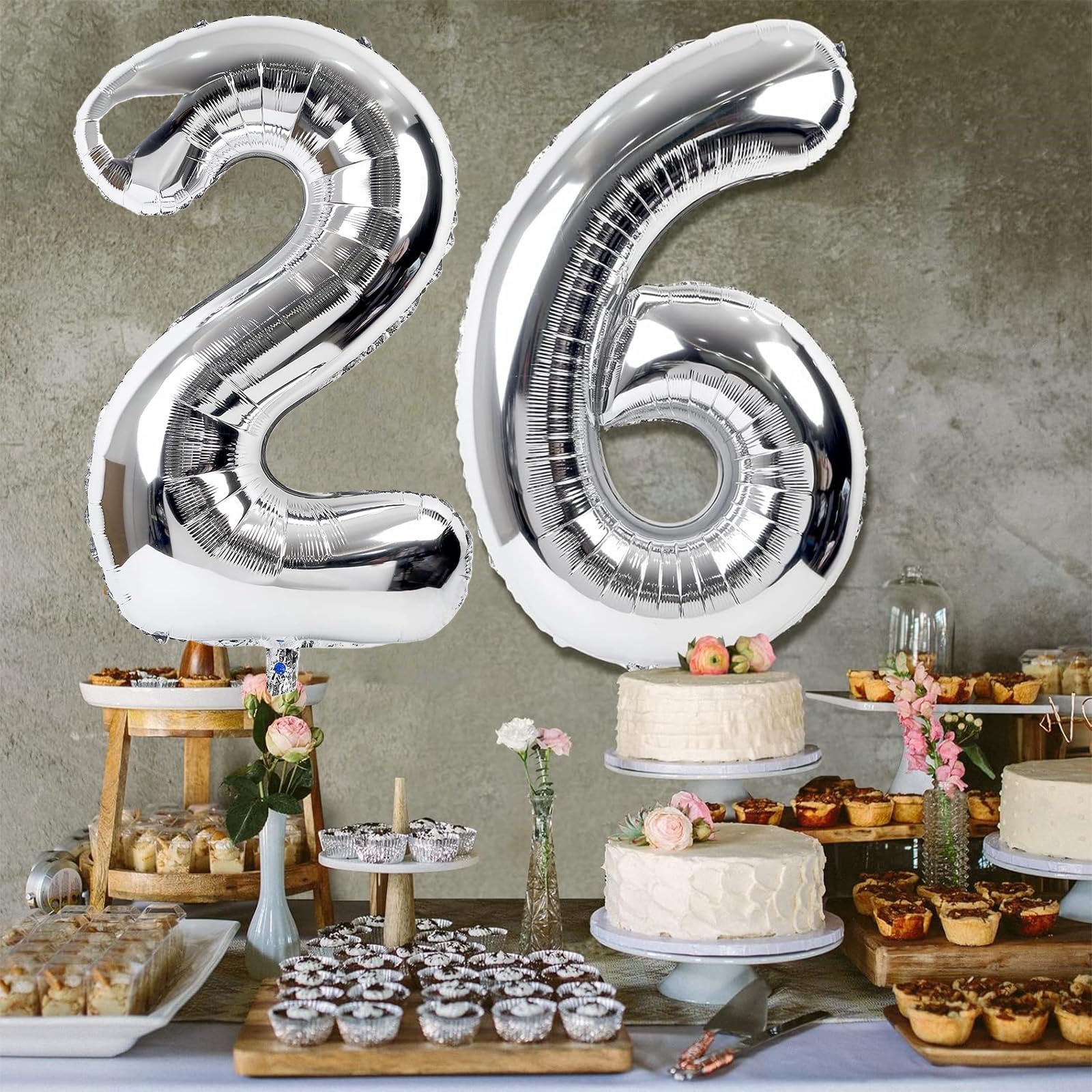 Ponmoo Ballonnen Zilver Nummer 22, Gigantische Getallen 0 1 2 3 4 5 6 7 8 9 10-19 20-29 30-39 40 50 60 70 80 90 100, Grote folieballon voor Huwelijksdag, Verjaardagsfeest Decoratie Ponmoo Ballonnen Zilver Nummer 22, Gigantische Getallen 0 1 2 3 4 5 6 7 8 9 10-19 20-29 30-39 40 50 60 70 80 90 100, Grote folieballon voor Huwelijksdag, Verjaardagsfeest Decoratie