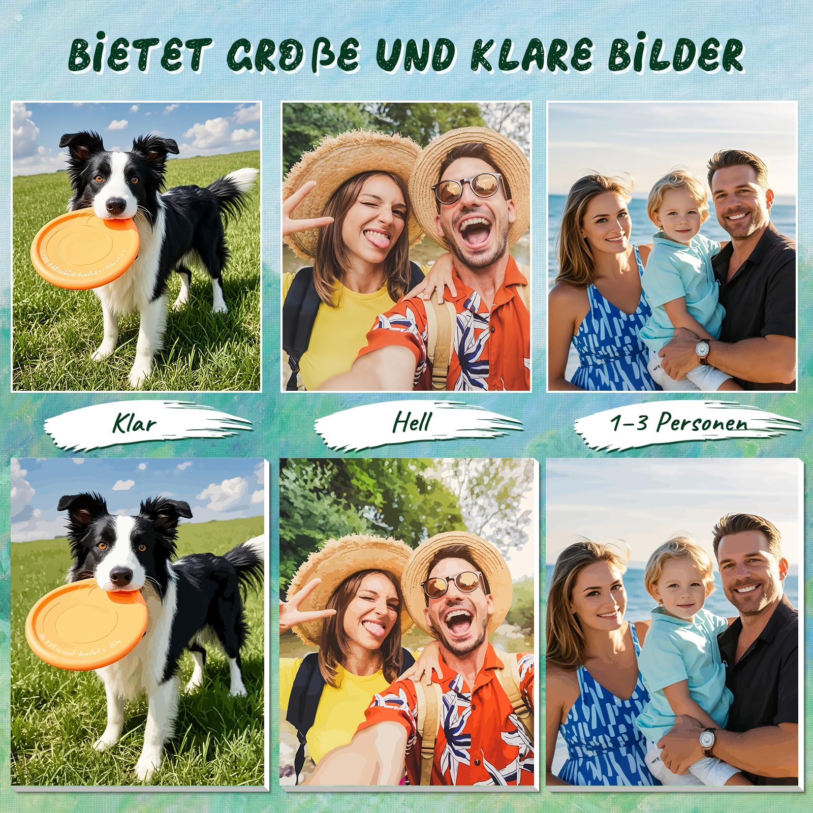 UM UPMALL Personalisiert Malen Nach Zahlen Erwachsene - Individuelles DIY Malen Nach Zahlen Eigenes Bild, Individuelle Paint by Numbers für Freunde, Haustiere, Familie, Heimdekoration