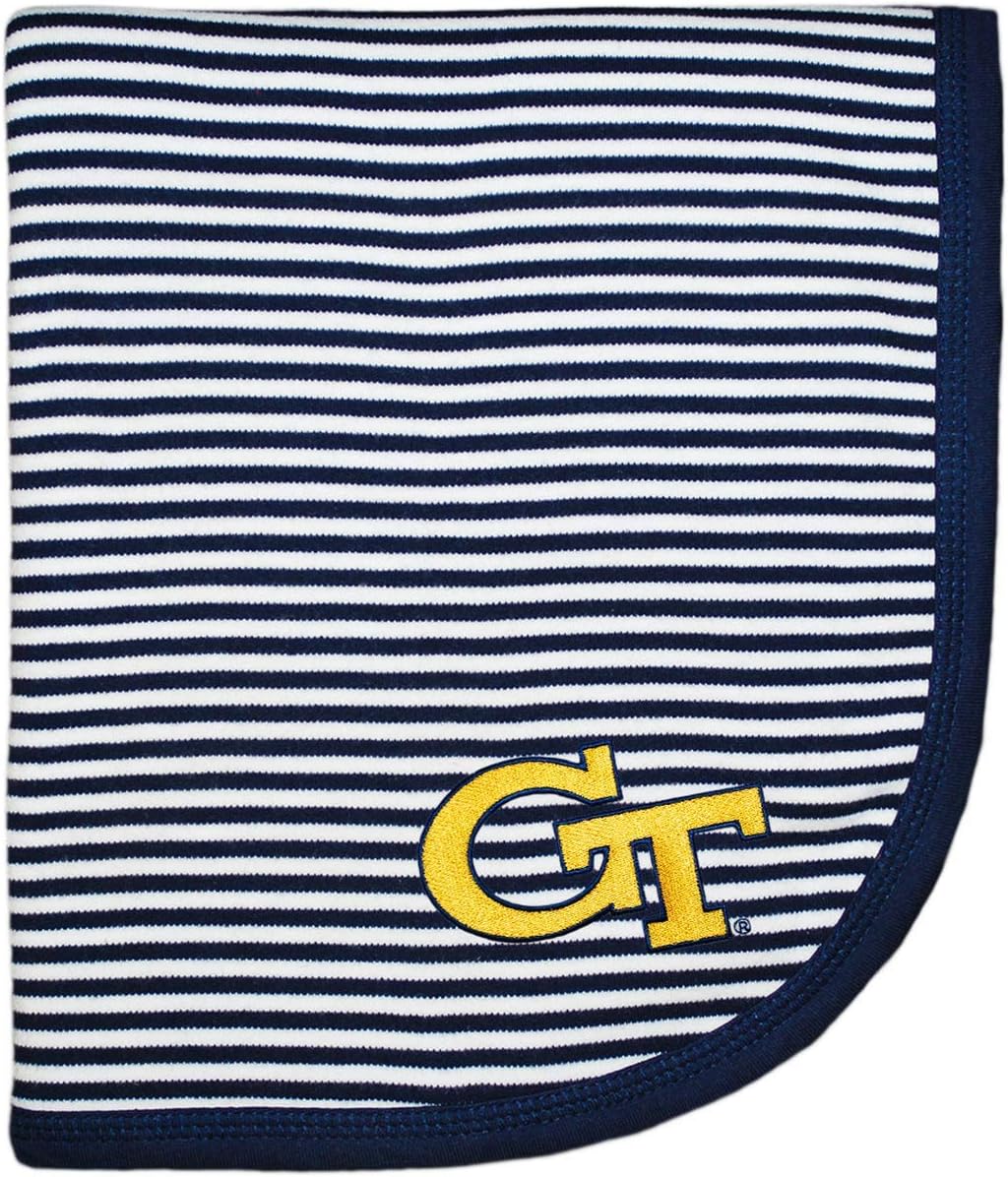 Creative Knitwear Georgia Tech Yellow Jackets Striped Baby and Toddler Blanket