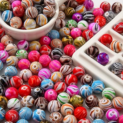 Miniatura 6 de Cuentas acrílicas de 0.472 pulgadas (0.472 in), cuentas de color brillante, colores surtidos, cuentas redondas de burbujas para manualidades,