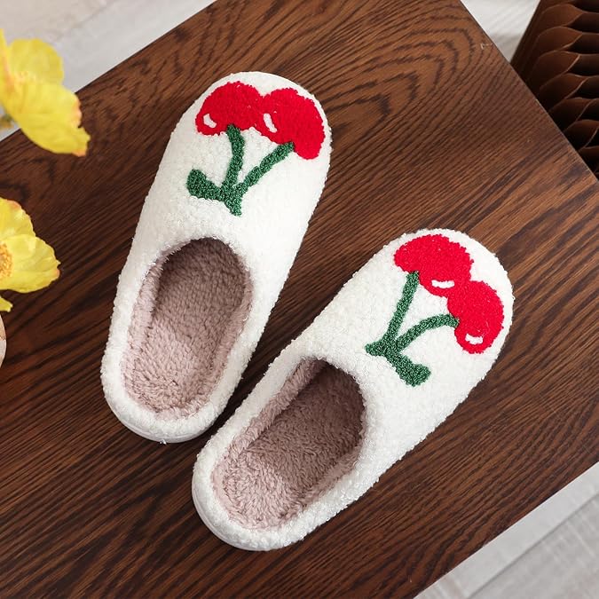 Halloween Christmas Slippers Checkered Scuff for Women and Men Holiday Indoor Bedroom Fluffy Warm Fleece Slippers Winter Soft Cozy Home Non-Slip Soft Plush Slip-on Wool Lined House Shoes