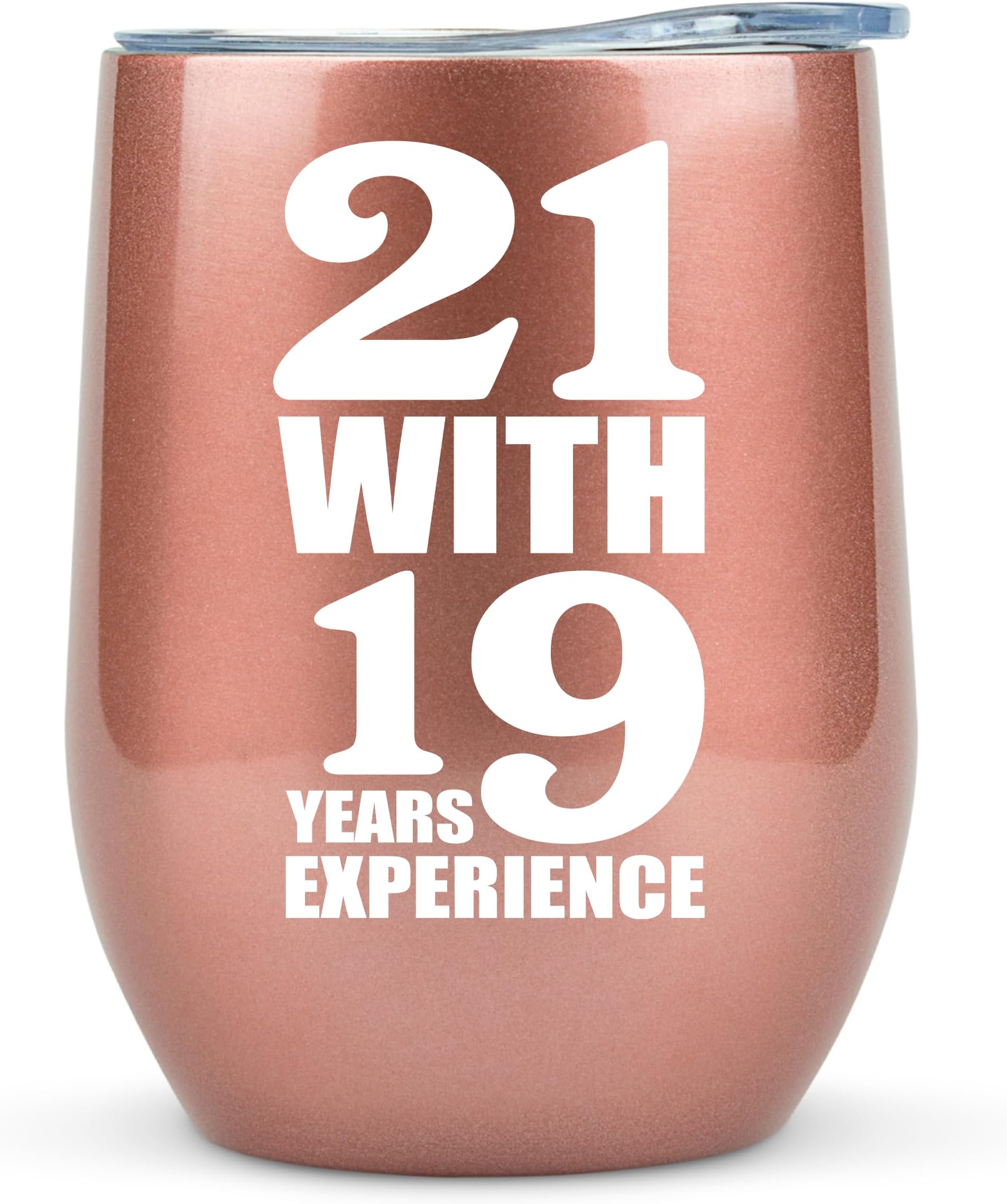40th Birthday Gifts Women Unique 12 Ounce 21 with 19 Years Experience Gift Wine Glass 40 Year Old Birthday Gift for Women Decorations 40th Birthday Gifts Ideas Over The Hill