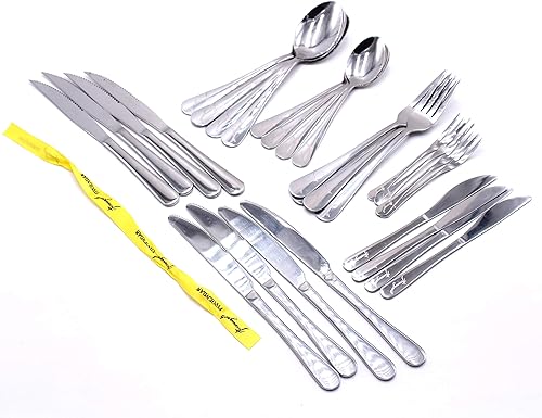 Miniatura 4 de Juego de cubiertos de 28 piezas, aptos para lavavajillas, acero inoxidable, resistente, pesado, elegante, diseño elegante, servicio para 4