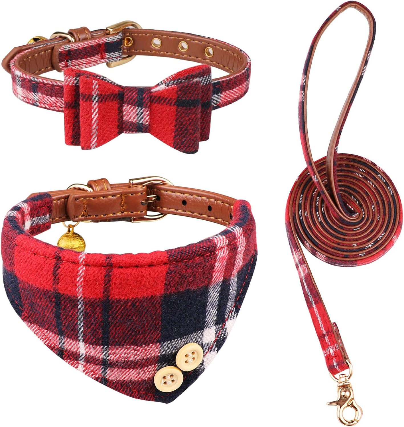 3 PCS Puppy Collar and Leash Set Dog Collars for Small