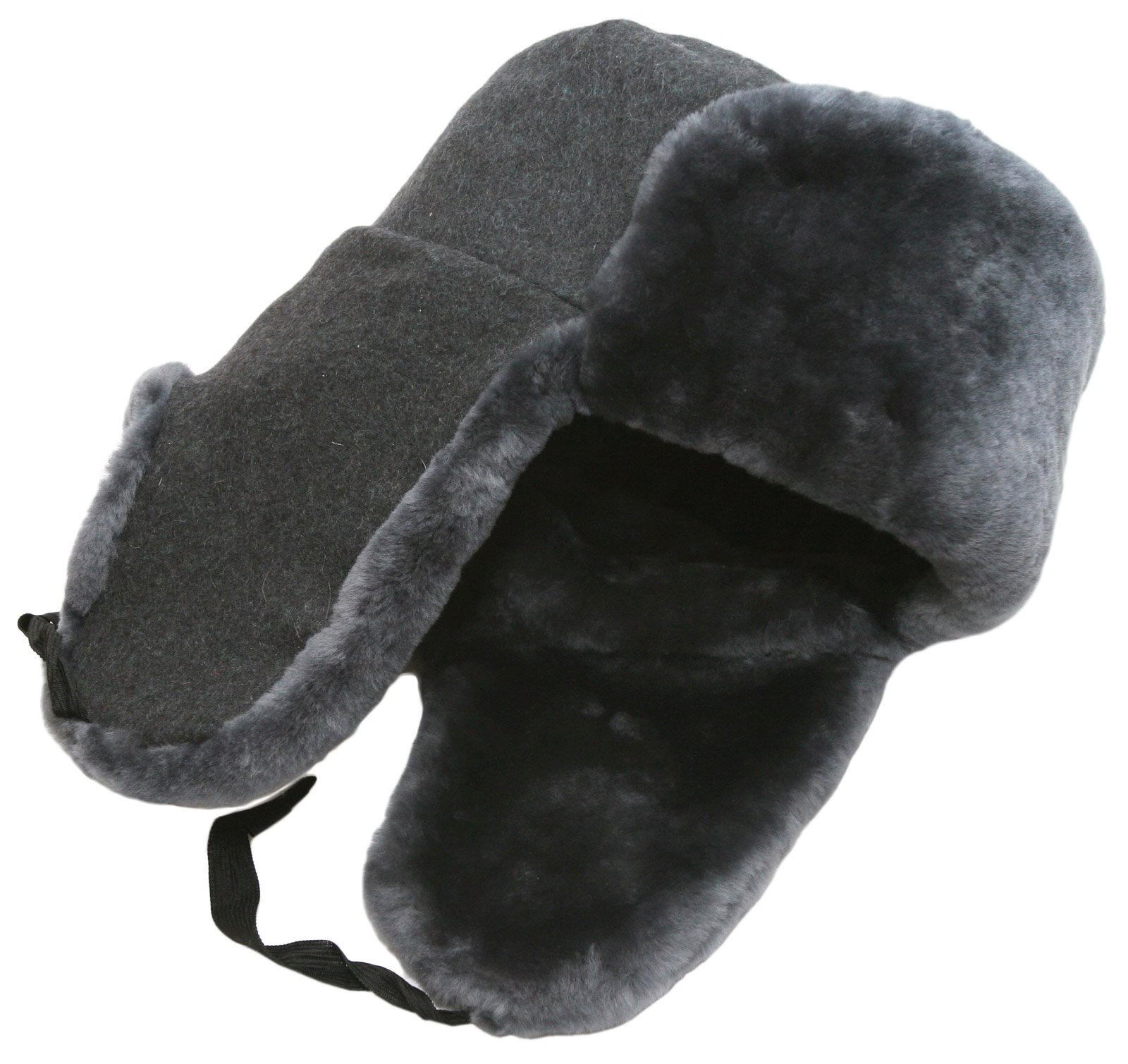 Army Officer of The Russian Federation Authentic Winter Hat -57 Eagle Badge Gray/Blue