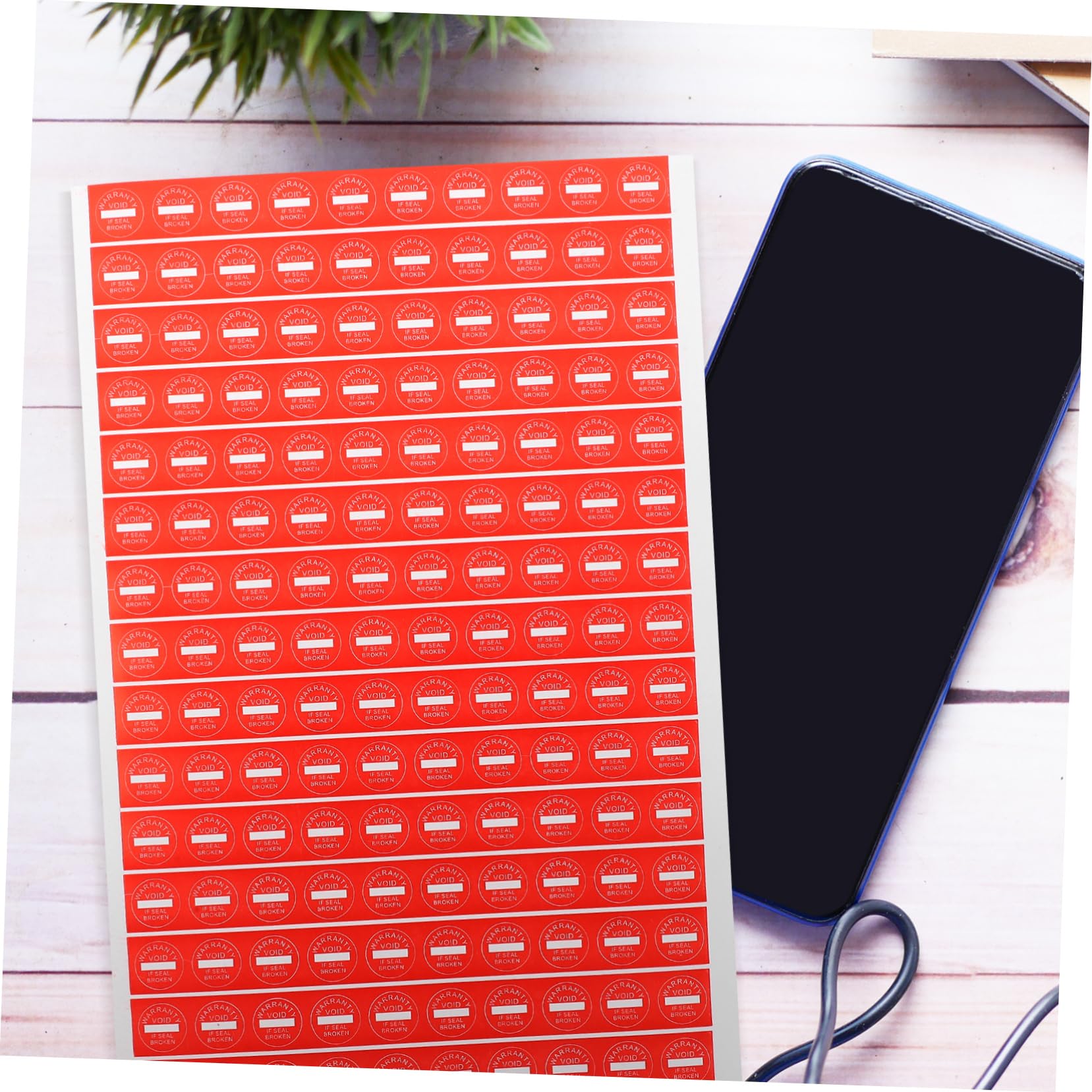 Alipis 3 Set Tag Di Permanente Etichetta Adesivi Adesivo Di Avvertimento Etichette Adesive Vuote Etichette Auto Adesive Etichette Adesive Di Avvertenza Carta Rosso 1000 Pezzi*3