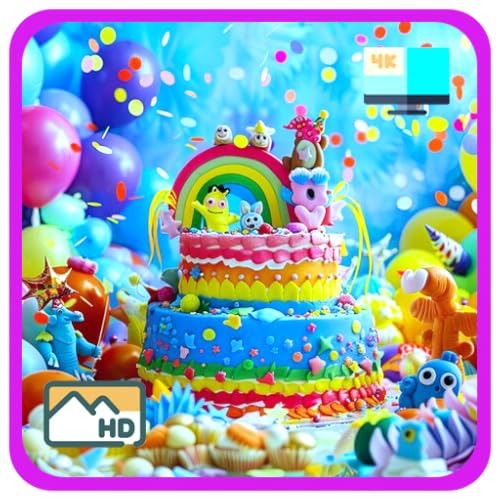 Birthday Party Joy 4K Screensaver: Colorful Balloons, Festive Atmosphere & Fire TV Party Timer