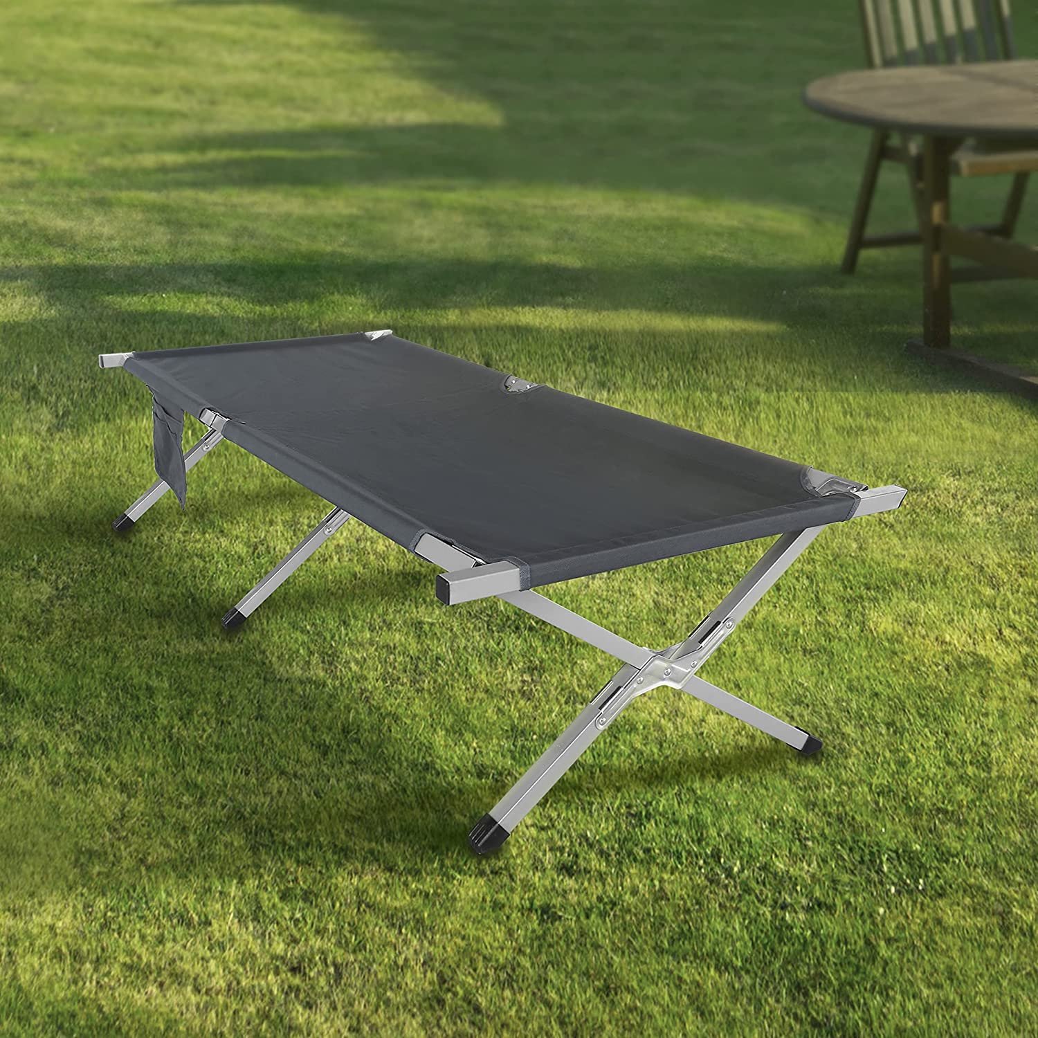 CPEX Folding Lightweight Bed & Portable Camping Cot with Carry Bag with Travelling & Camping Extra Wide Sturdy, Heavy Duty Holds Up to-image-3