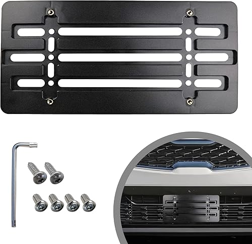 Soporte de placa de parachoques delantero para Hyundai y Kia 2000-2025, juego de soportes de placa con 6 tornillos únicos y kit de llave, kit de