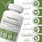 Supplément d'ashwagandha biologique 4X force 3 000 mg PAR CAPSULE UNIQUE, 120 capsules par bouteille Ashwagandha avec poivre noir pour une absorption améliorée. Fabriqué au Canada, végétalien, sans gluten et non-OGM