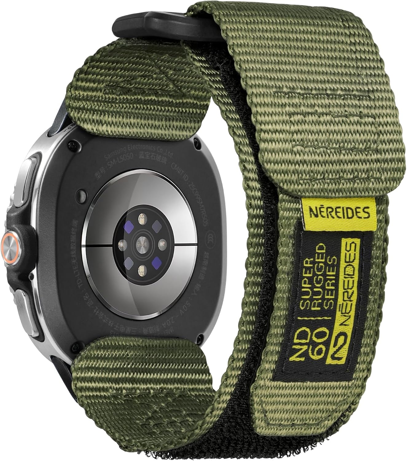 Watch Band Compatible with Samsung Galaxy watch8 40/44mm, watch 8 Classic 46mm for Men Women, Nylon Sports Adjustable Replacement Strap(Army Green)