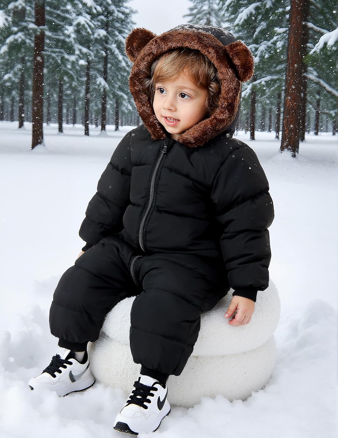 BFUSTYLE Baby Boy Snowsuit Long Sleeve Infant Coat 0-24 Months Winter Suit Newborn Puffer Jacket With Hooded - Image 3