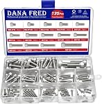 M2.5-M8 hexagonale tête de socket vis filetage métrique Hexagon Allen machine Bolt 135Pcs M2.5 M3 M4 M5 M6 M8 304 Acier inoxydable métal standard fixation matériel Assortiment Set pour fixation de meubles à la maison