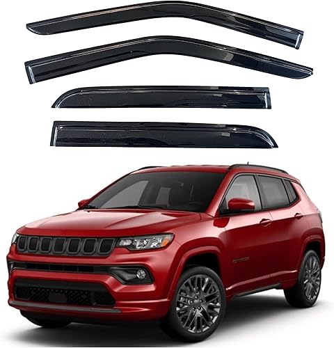 Miniatura 368 de KPY Moldura deflectora de viento con protección contra la lluvia compatible con Mazda 6 Sedan 2004-2013, 4 unidades, para ventana lateral