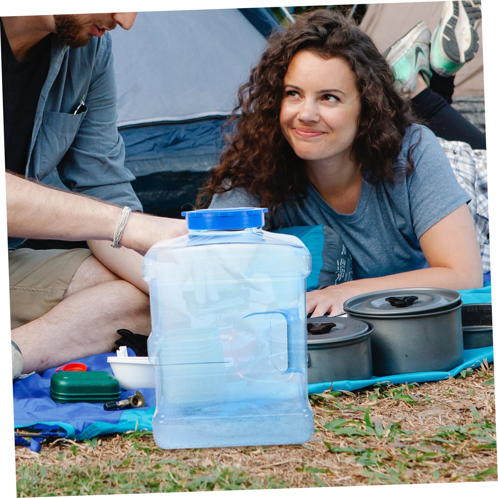 Camping Wasserkanister Wiederverwendbarer Flüssigkeitsbehälter Mit Griff Leere Vorratsflasche Für Outdoor-aktivitäten Robustes PVC-pc-Material
