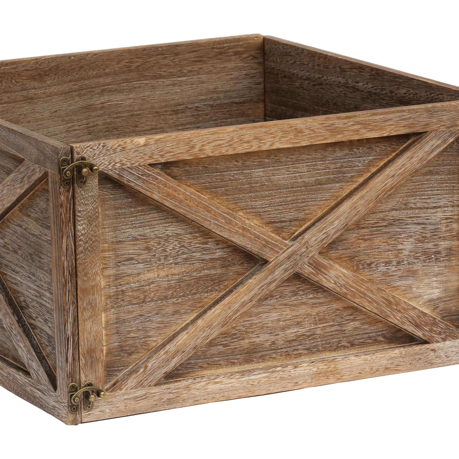 Jupe de Sapin de Noël Pliable en Bois pour décoration d'arbre de Noël, 45 x 43 x 25 cm