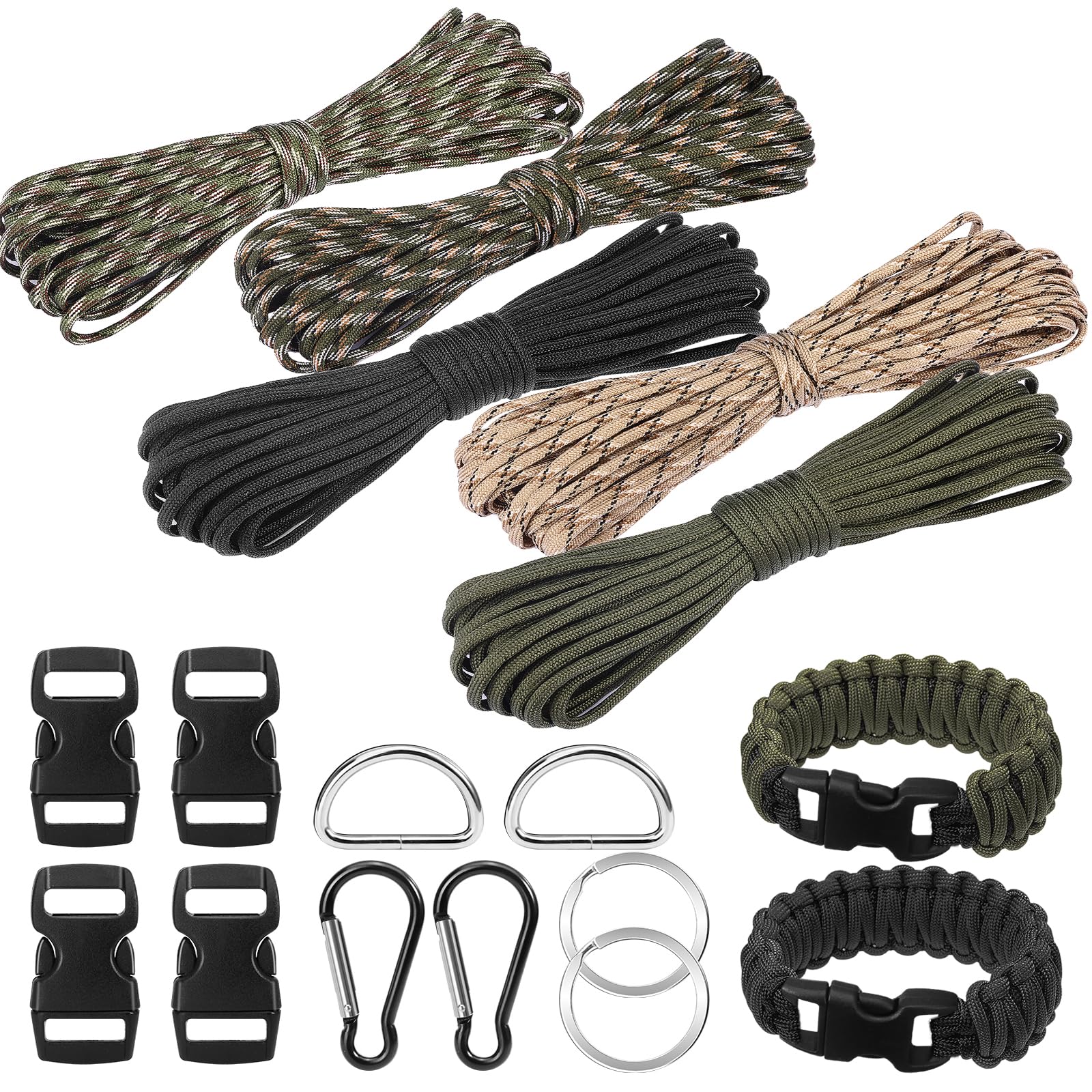 Kit Paracorde Bracelet 15 Pièces pour DIYsports de Plein Air Équipement Outdoor Été Mode