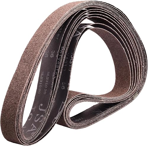 2 correas de lijado de 72 pulgadas, surtido de correas de lijado de metal de óxi