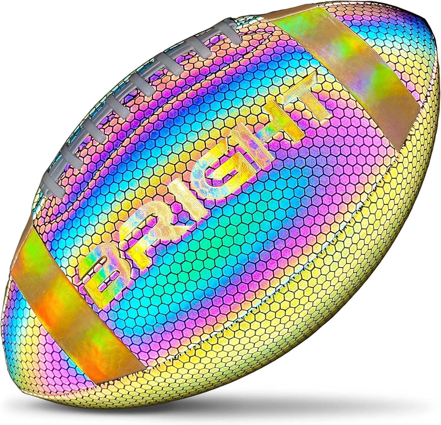 BRIGHT™ Fútbol Americano - Reflectante- Holográfico - Brilla en la Oscuridad - Niños y Adultos - Unisex