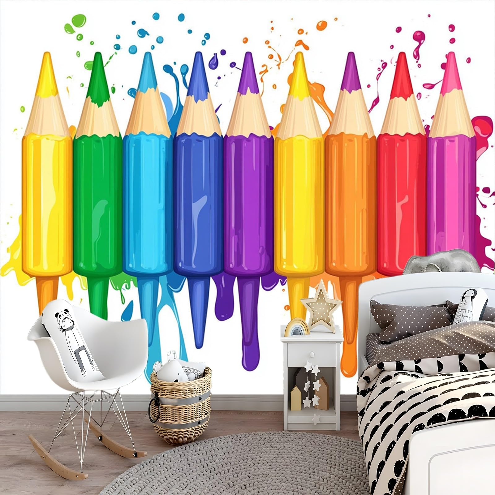 Sztuka nowoczesna kolorowa farba ołowiana krople tła motyw 3D fototapeta 400 x 280 cm kolor niebieski tkany wysokiej jakości fototapeta - sypialnia salon plakat dekoracja naklejki plakat wystrój