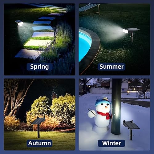 Miniatura 3 de Focos solares impermeables para exteriores, luces solares de camino de paisaje del atardecer al amanecer, iluminación al aire libre, 4 modos de