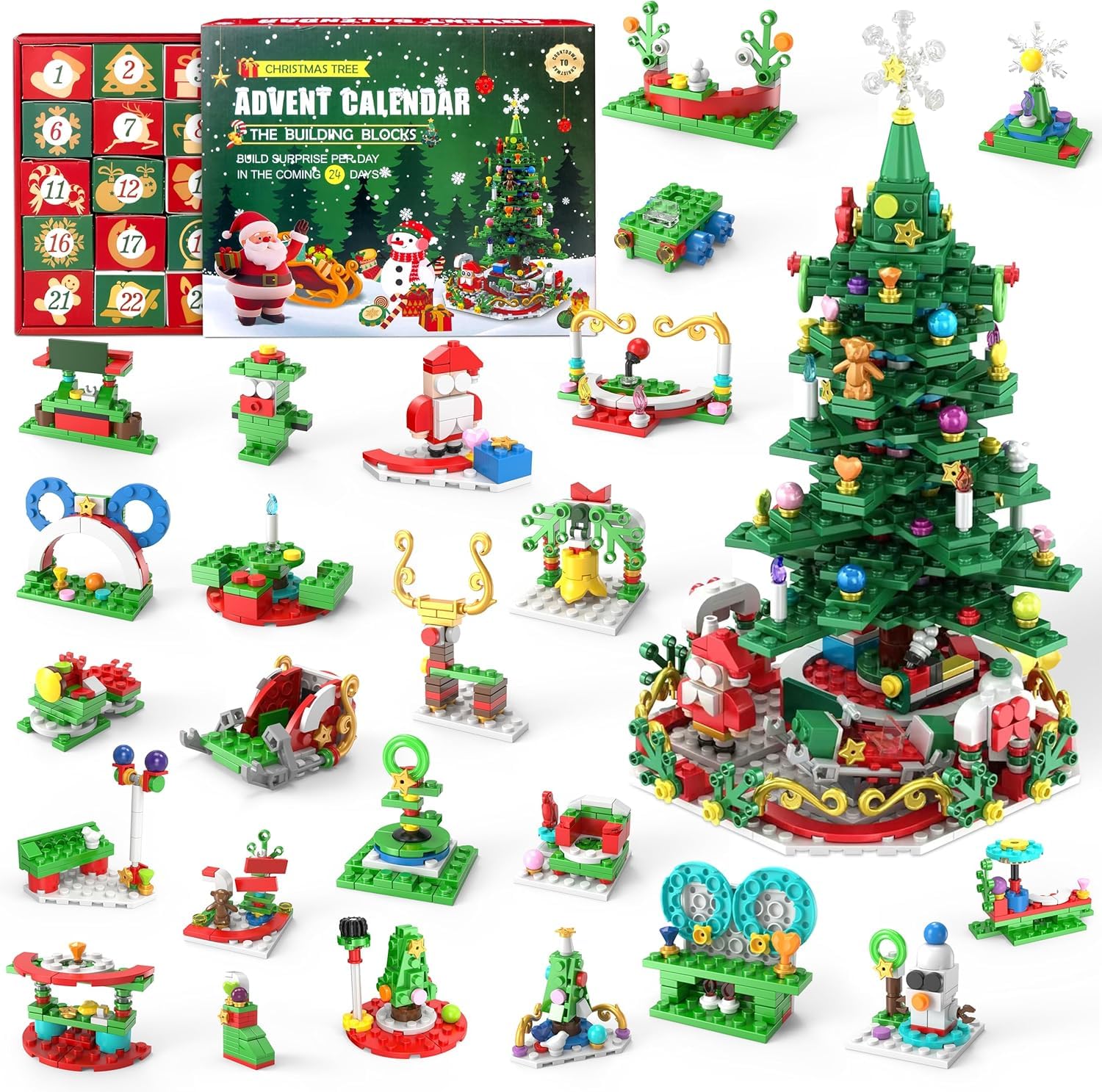 LATERN Calendario de Adviento 2025, Cuenta Regresiva Navideña de 24 Días con 24 Patitos de Goma Divertidos Juguetes de Baño Duckie para Navidad Decoración Favor de Fiesta Regalos (32 x 22cm) — view 11