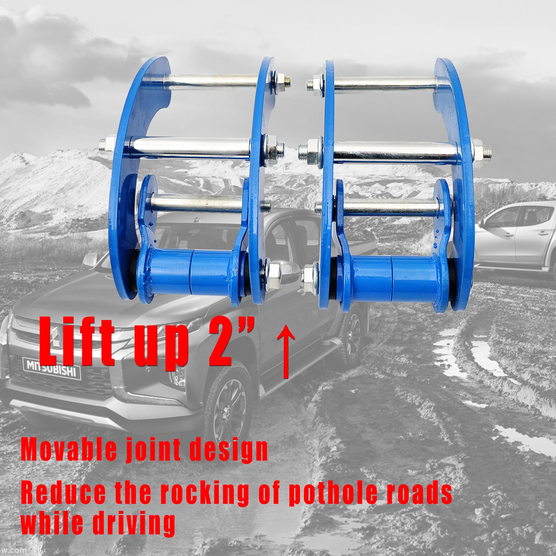 4x4 Posteriore 2 '' Sollevamento G-Grillo Esteso per Hilux Vigo 2005-2014, Leone Spring Grilli Kit