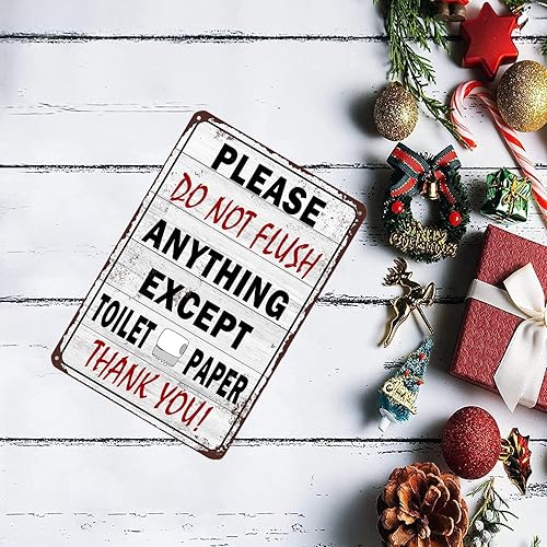 Miniatura 3 de Letrero con texto en inglés Please Do Not Flush Anything Except (Please Do Not Flush Anything Except Higiénico), letrero de etiqueta con divertido