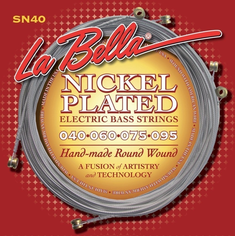 La Bella 678798 Set 6 Corde per Basso Elettrico, Nichelato