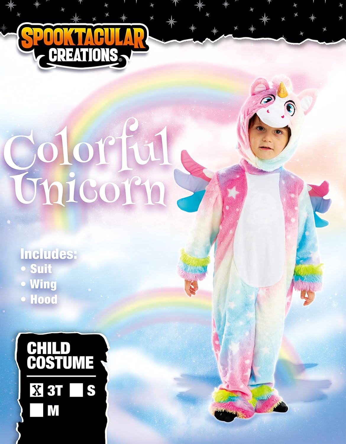 Miniatura 2 de Disfraz de unicornio infantil para Halloween de trucos o tratos juego de simulación para niños y niñas Rosado