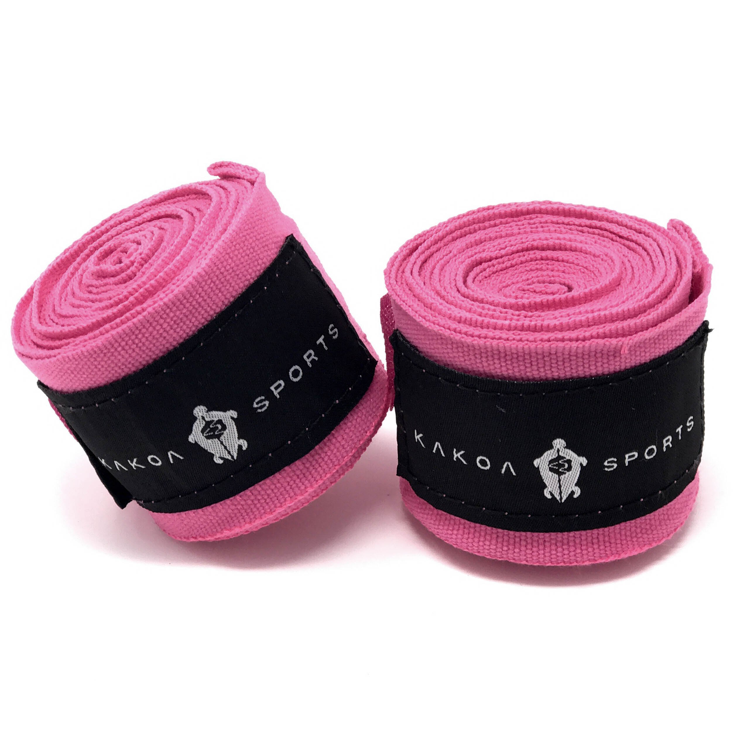 Pink Hand Wraps For Boxing Gloves Heavy Bag Wrist Wraps Mexican Style Stretchy Elastic Perfect for Boxing, Kickboxing, Muay Thai Handwraps, MMA Hand Wraps or Gym Workouts. For Men Women Or Kids