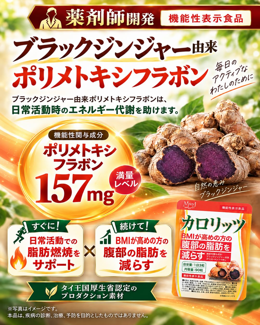 Amazon | 日本メディカルシステム カロリッツ 90粒（約30日分） 機能性