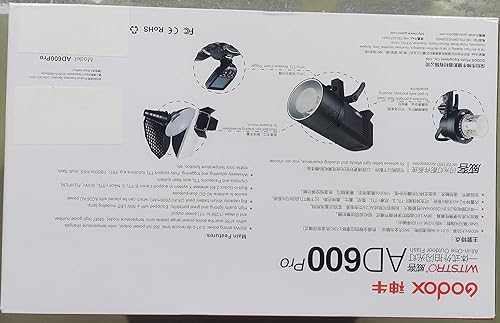 Miniatura 11 de Godox AD600Pro 600Ws TTL Flash para exteriores 2.4G 1/8000s 2600mAh batería 360 flash de potencia completa, 0.01-0.9s reciclaje compatible con Canon