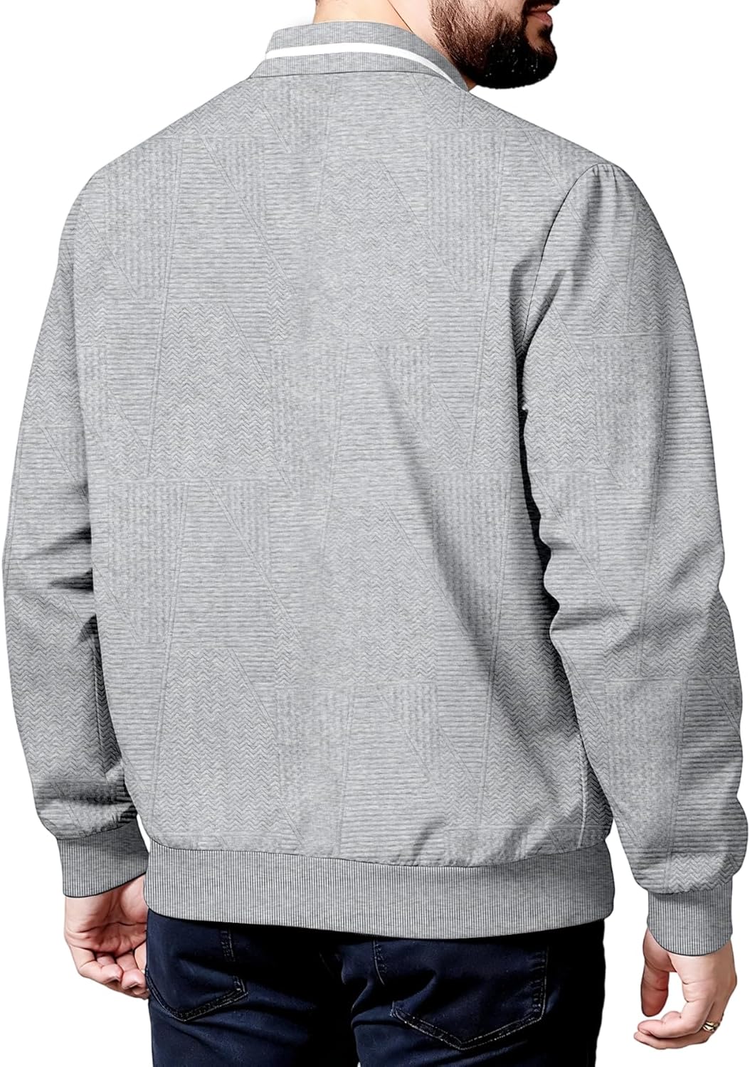 Fleece Lined Bomber Jacket Big and Tall for Men Corduroy Quilted Varsity Fall Baseball Outwear, 3XL-8XL - Image 2