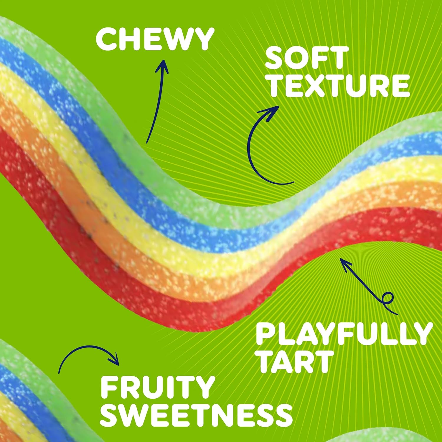 Airheads Xtremes Belts Candy, Chewy Candy Package, Rainbow Berry Fruit Flavor Artificially Flavored, 3 Ounces (12-Pack)