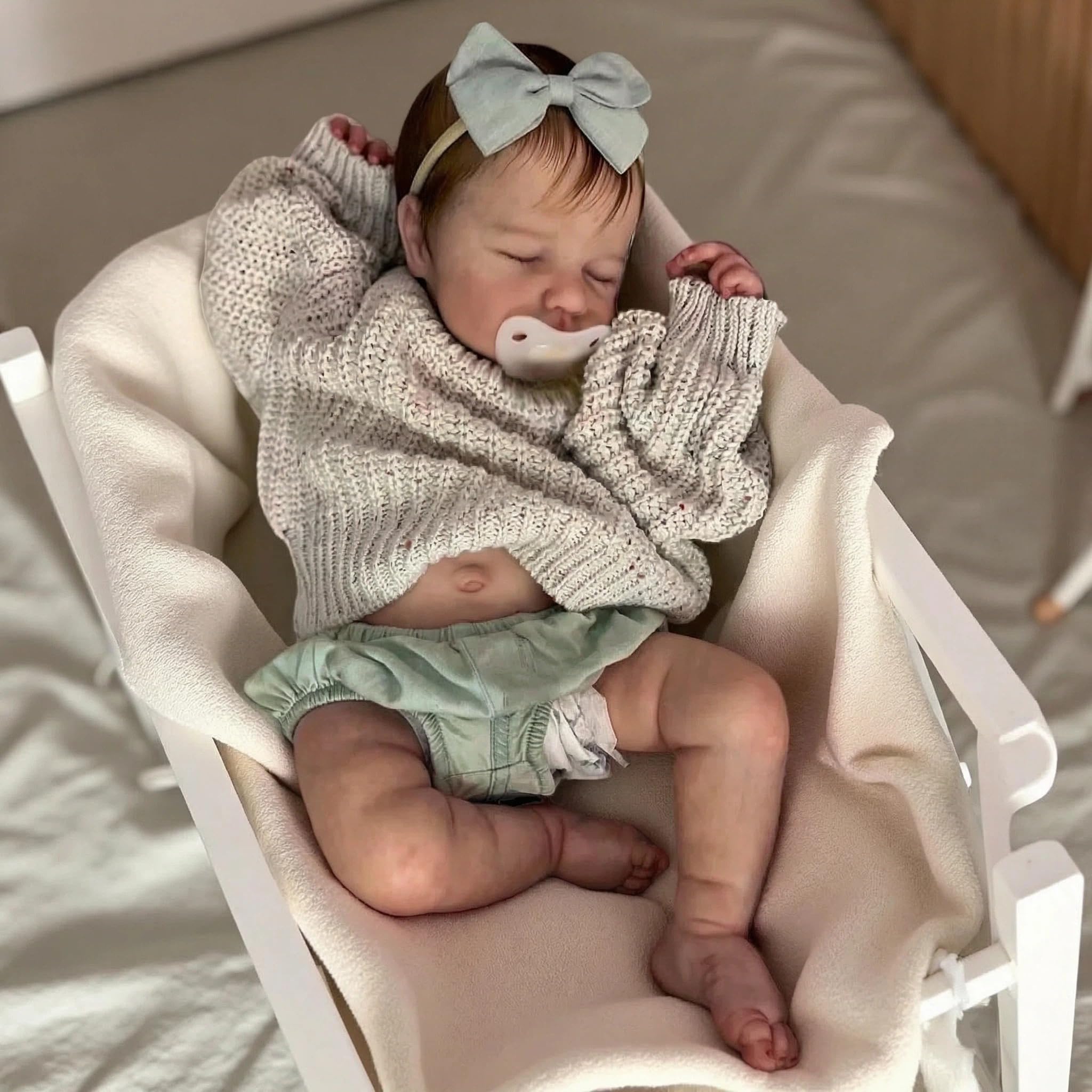 Zero pam Reborn Baby Dolls Silicone Full Body 50CM Anatomically Correct Girl Sleeping Reborn Toddler Dolls