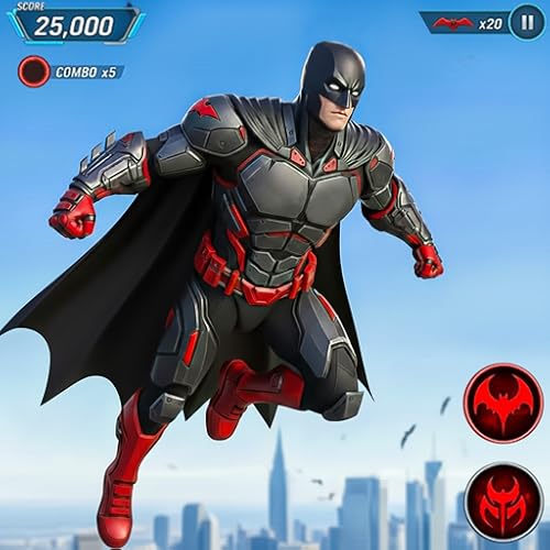 Flying Bat Robot 3d - Last Hero City Rescue - Robots Transformation Games
