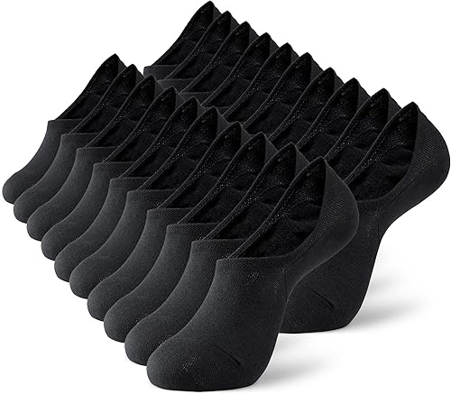 MONFOOT 10 pares de calcetines antideslizantes transpirables para mujer y hombre, paquete múltiple