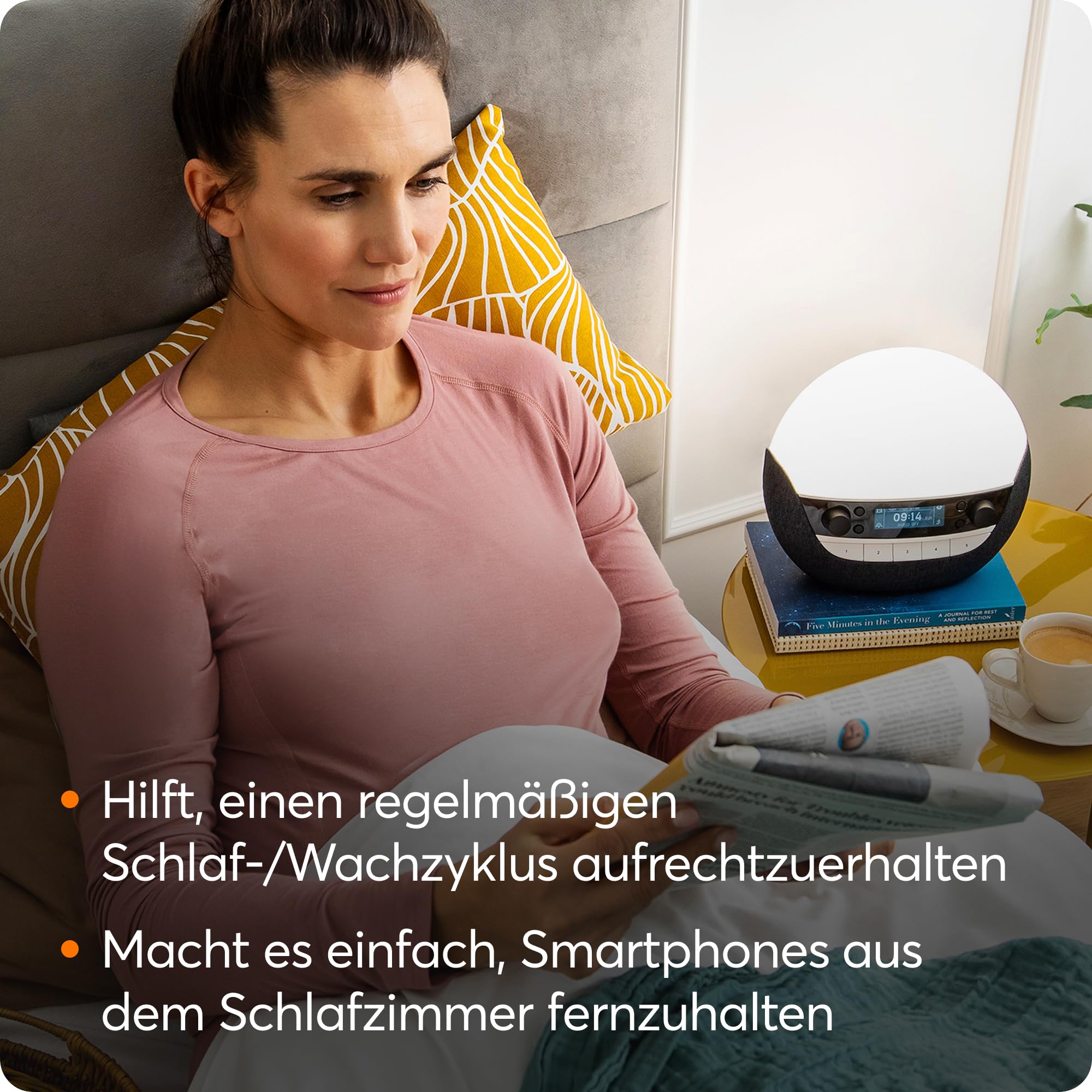 Lumie Bodyclock Luxe 750DAB Lichtwecker DAB-Radio Bluetooth Lautsprecher Wenig Blaulicht