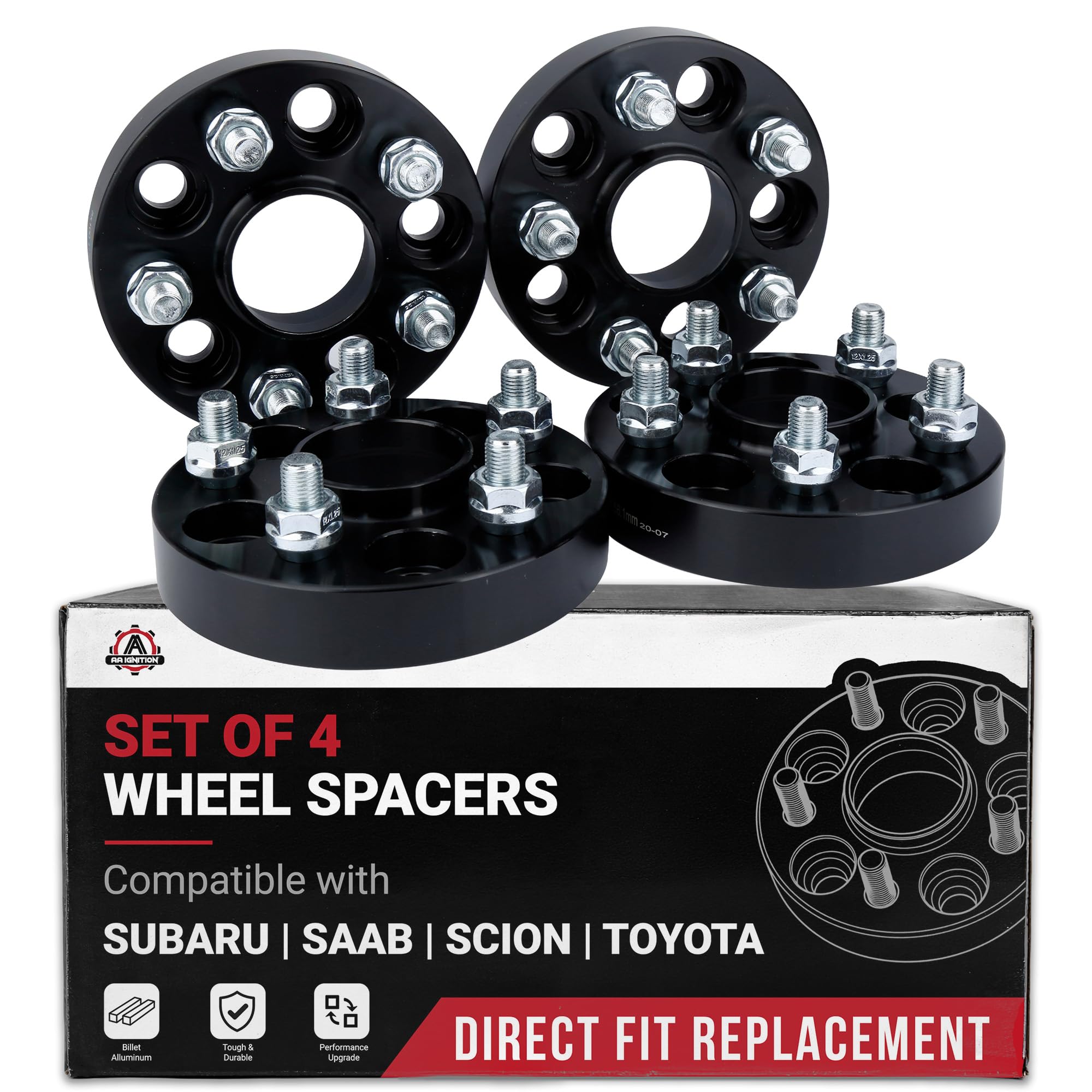 Amazon.com: Wheel Spacer Set of 4-1 inch 4-5x100-5x100mm Hub