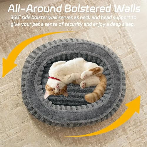 Miniatura 2 de Cama para perros de tamaño mediano, camas grandes lavables para gatos de interior con parte inferior antideslizante, cama suave de apoyo para