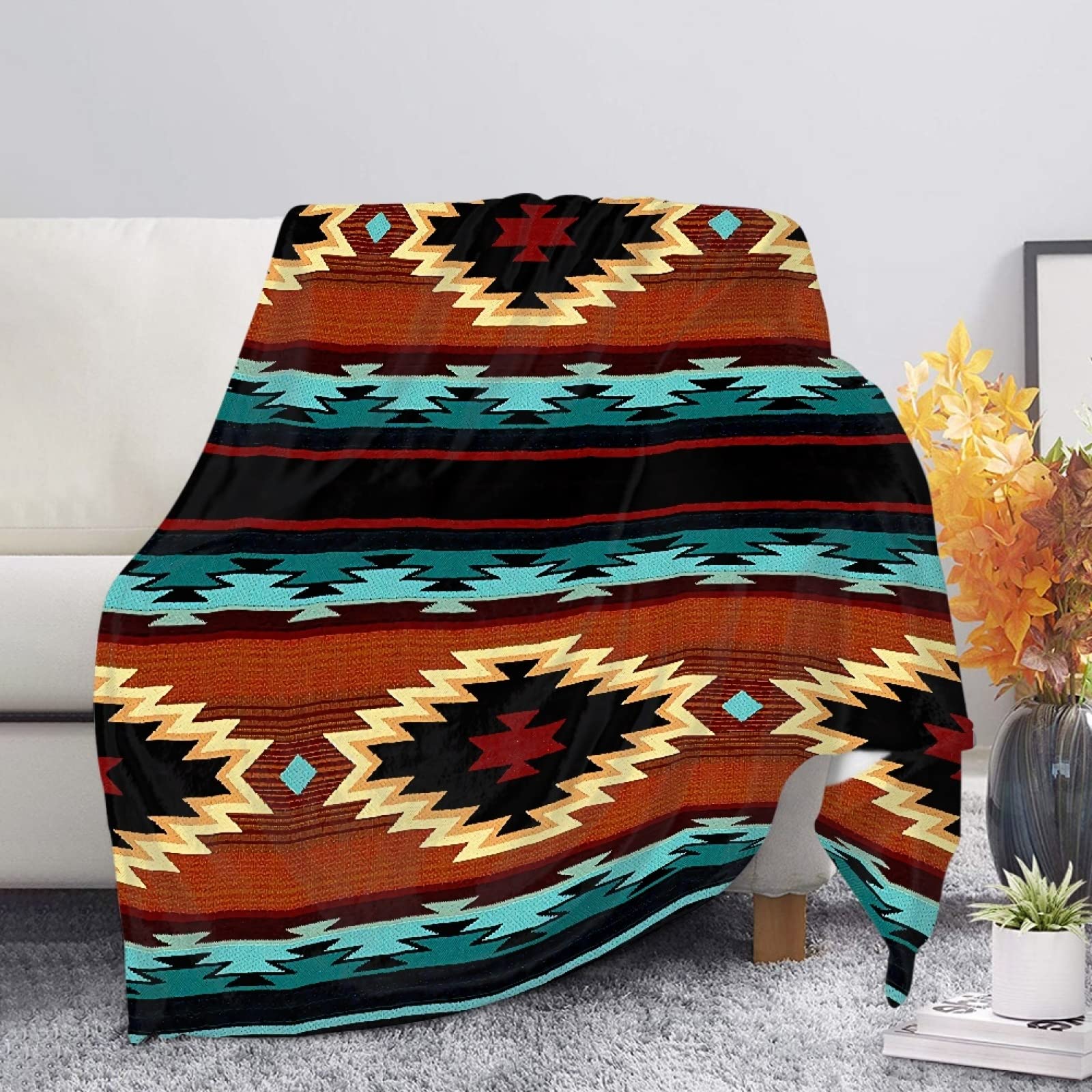 Wanyint Brown Branches Camo Print Throw Blanket - Microfiber Flannel Blanket Super Soft Blankets for Travel Daily Office Sofa Bed Couch Super Soft Fuzzy Plush Blankets for Adults Kids