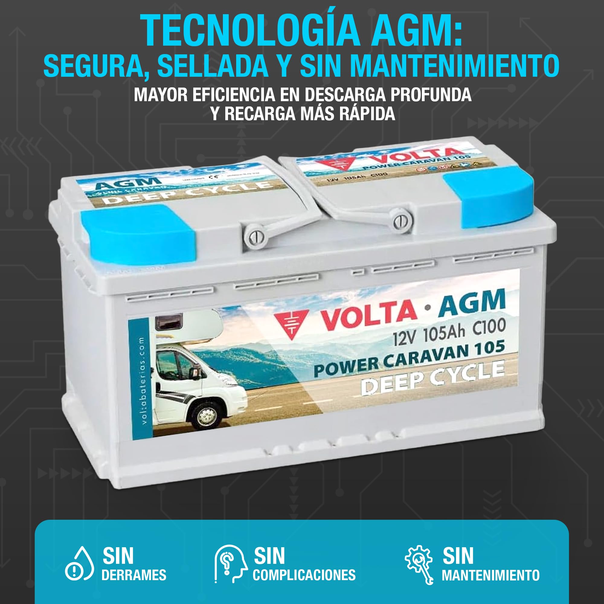 Baterías para caravana (105Ah)