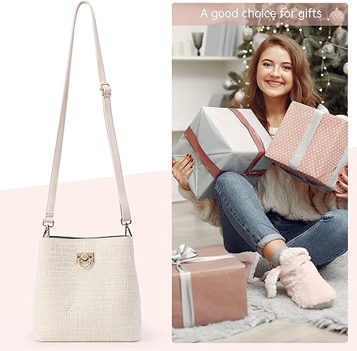 Vista 8 de KALIDI Bolsos cruzados para mujer de cuero vegano Bolso de hombro de moda con múltiples bolsillos