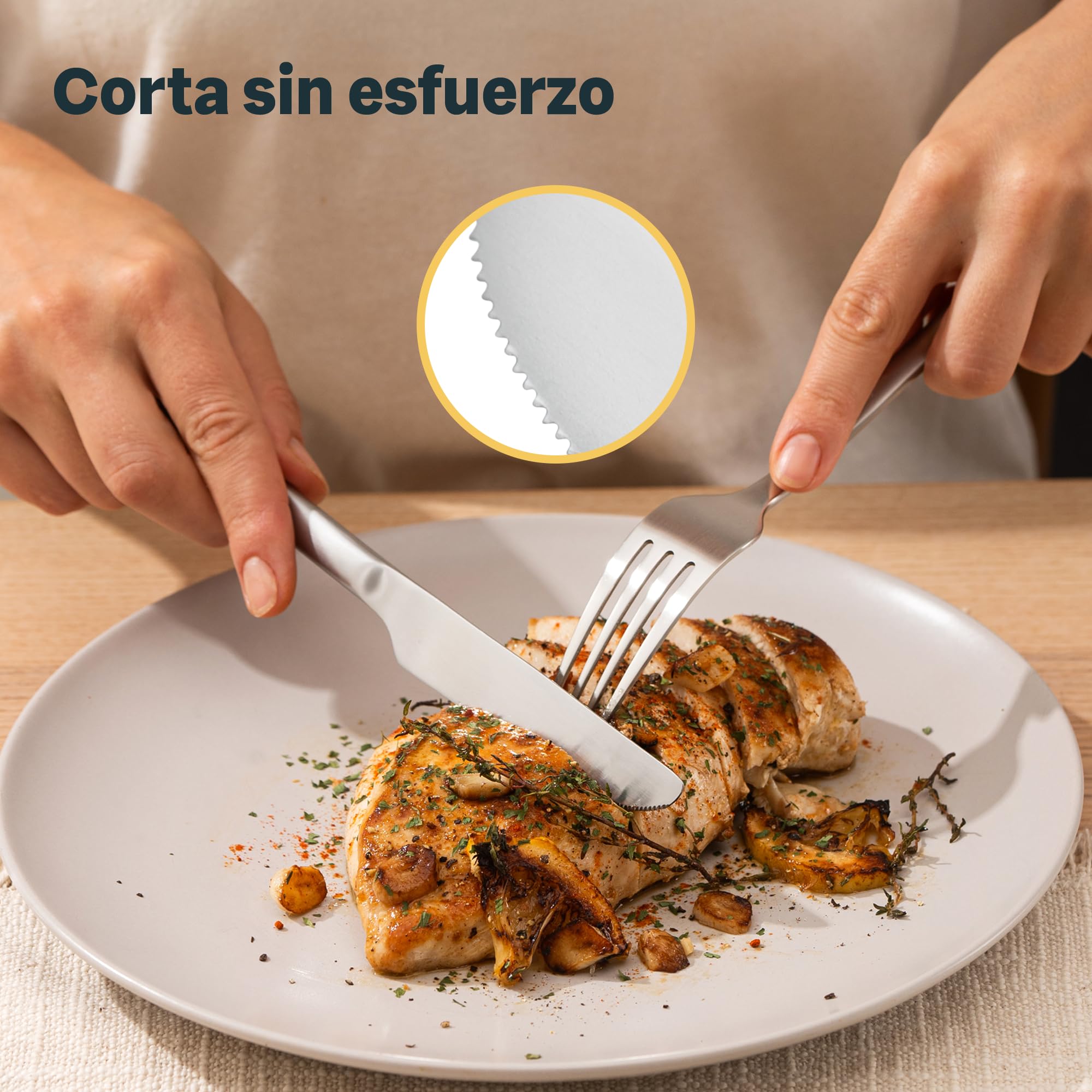 SILBERTHAL Set de cubiertos para 6 personas - Cubertería acero inoxidable 30 piezas