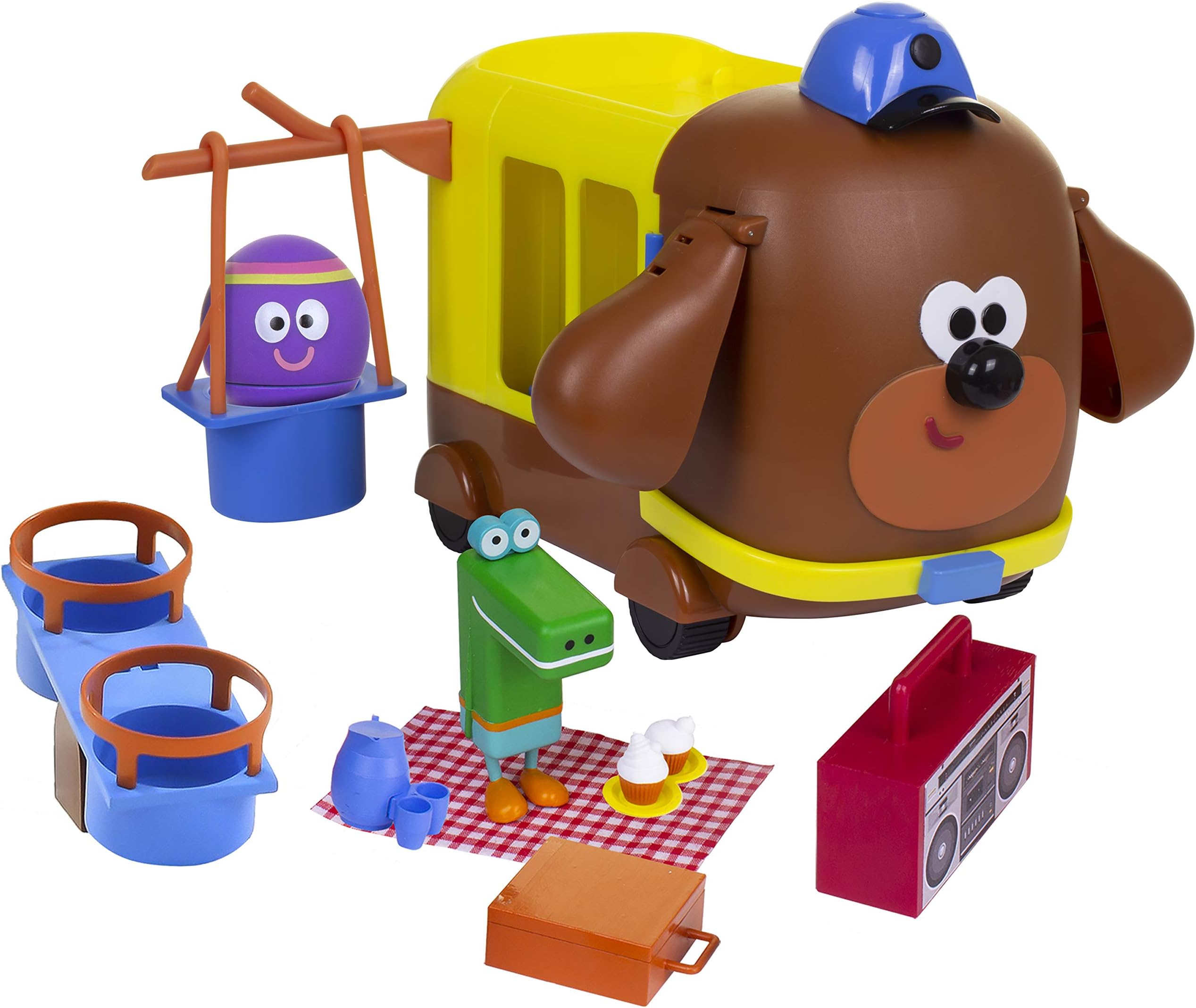 Hey Duggee Adventure Bus and Playset | Funny Role Play Action | Two Play Figures | Accessories | Picnic and Park Fun | CBeebies Show | Age 3+