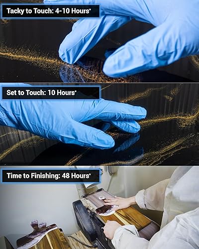 Miniatura 5 de EcoPoxy UVPoxy - Kit de resina epoxi para recubrimiento de superficies de mesa y arte  16.91 onzas líquidas  0.5 litros curado rápido, resistente a