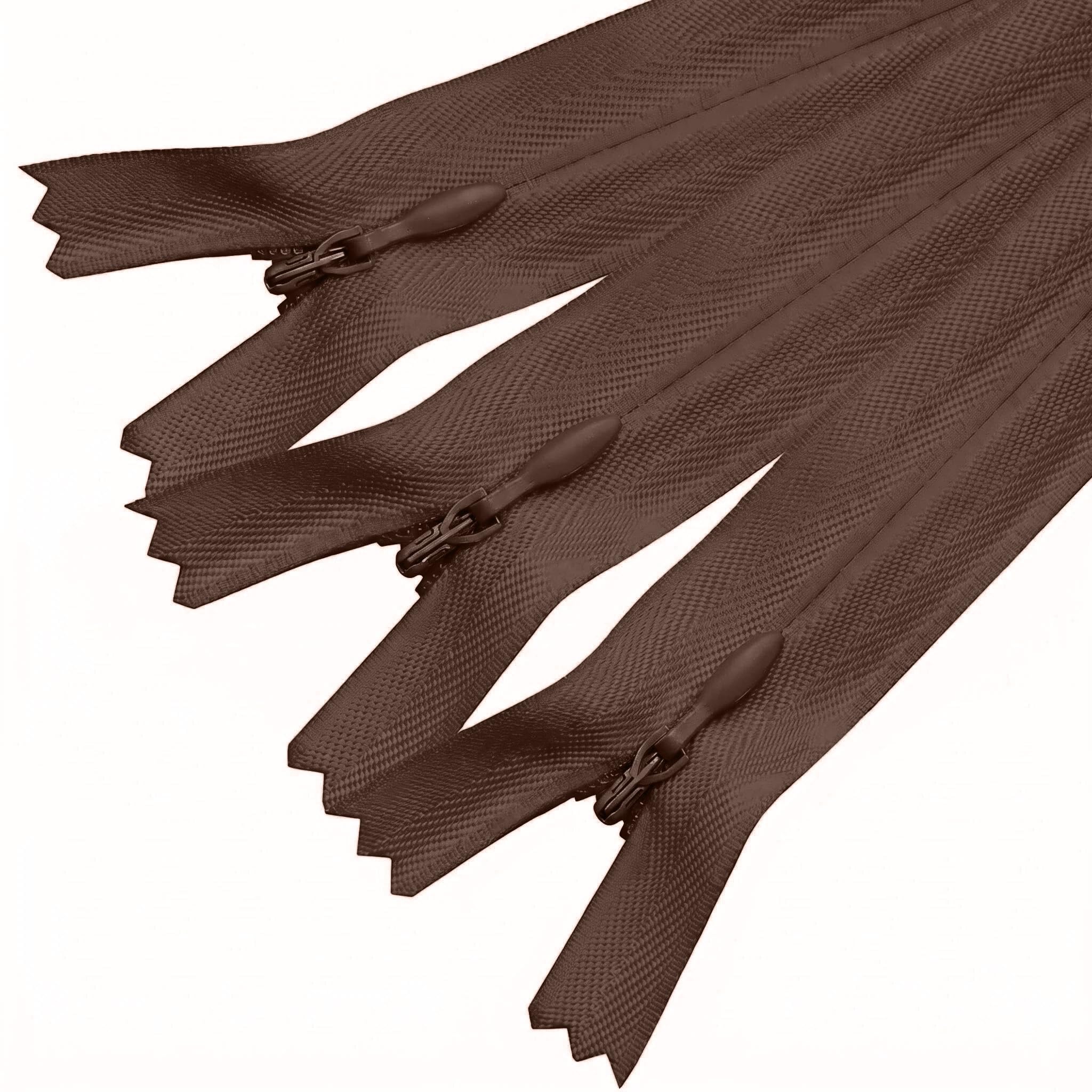Sawoake unsichtbare Reißverschlüsse #3, Schwarze Nylon-Spule Reißverschlüsse 3-Pack für Nähen, Röcke, Taschen, Kissen