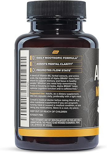 Miniatura 4 de ONNIT Alpha Brain 30ct (cápsulas) + Alpha Brain Drink Focus Shot (Tropical)