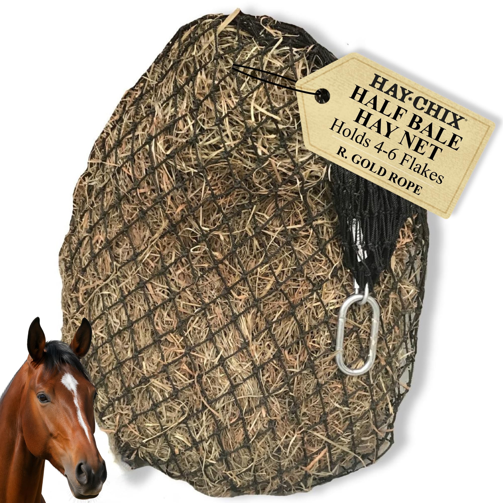 hay chix Half Bale Slow Feed Hay Net - stable supplies | Mubboo